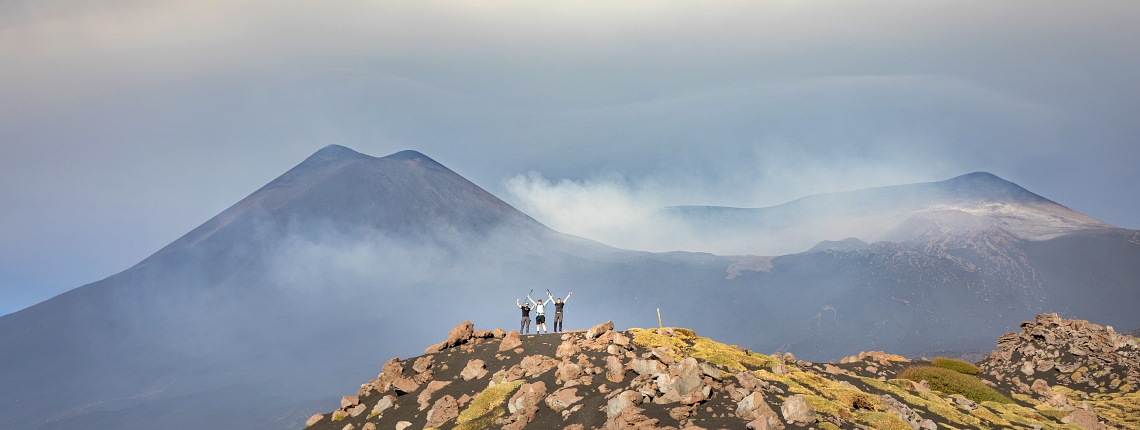 Vue du Sommet de l'Etna depuis le versant Nord