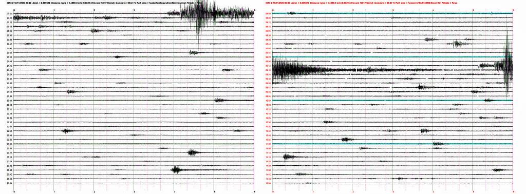 Figure 1 - Explosions Stromboli novembre 2020