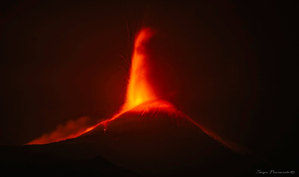 22-23 mai 2021 Etna éruption. Photo de Sergio Prezzavento