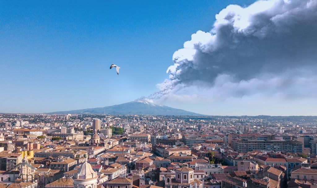Catane, vue du volcan Etna