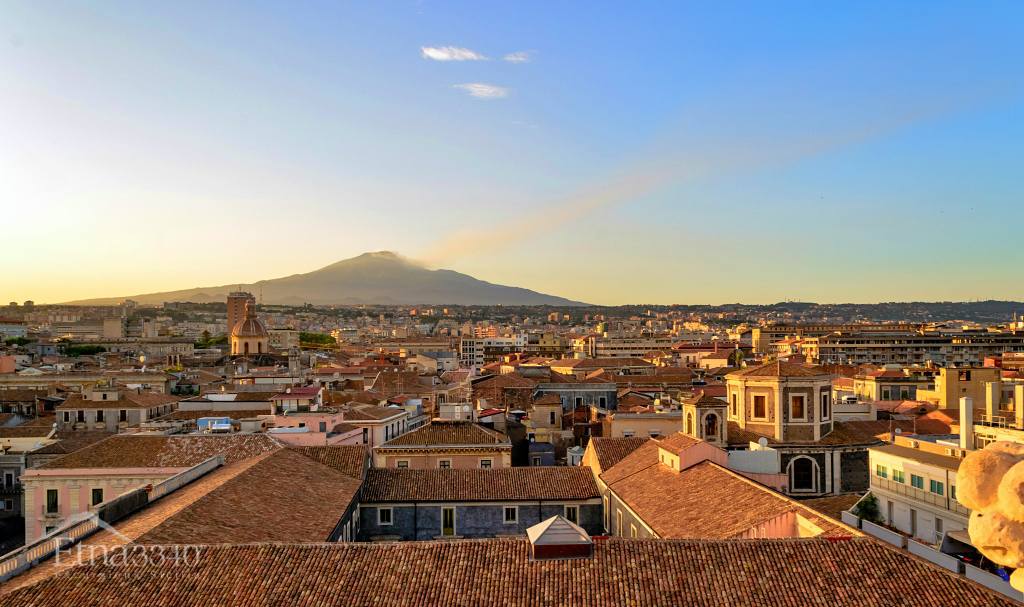 Vue de Catane et de l'Etna à l'aube