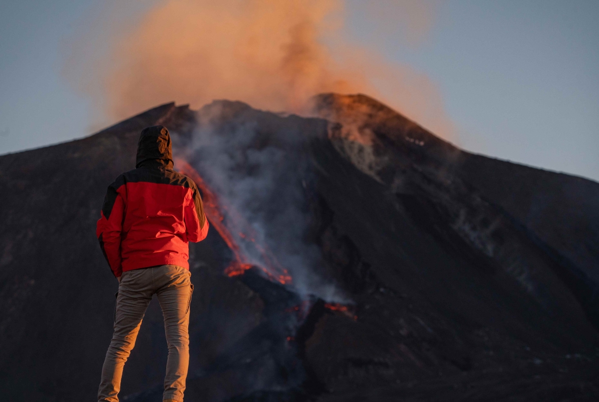 Trekking sur l'Etna à l'aube