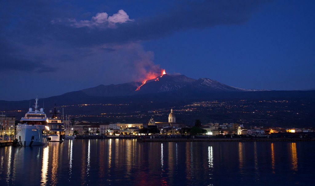 Etna éruption 1 avril 2021 Riposto. Photo de Etna3340