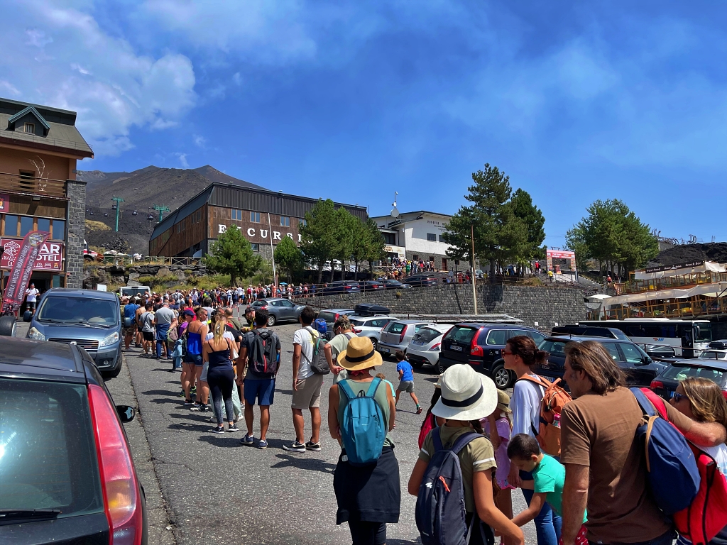 Sans le support de Etna3340, voici la file d'attente que vous pouvez trouver pour monter sur l'Etna