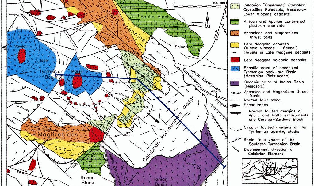 Carte Géotectonique Centrale Méditerranéenne
