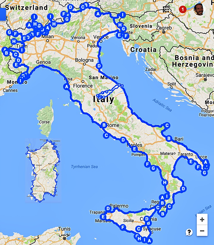 Le défi de Luca Naso: parcourir toute l'Italie en longeant la frontière nationale en 365 jours