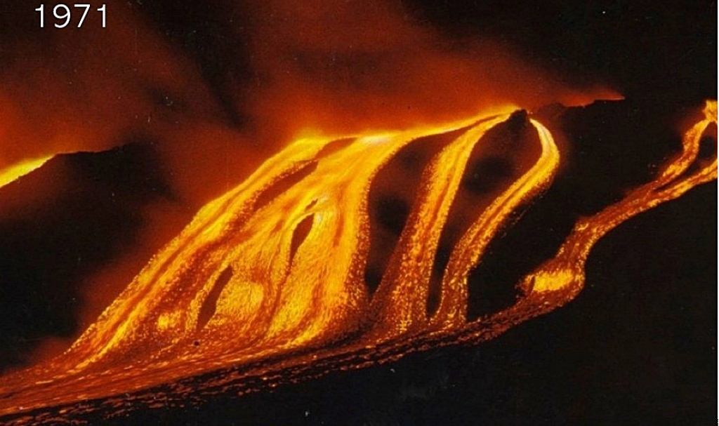 Eruption volcan Etna du 1971