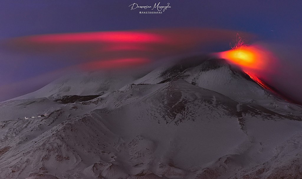 Etna éruption - Belle photo de Domenico Mazzaglia la nuit du 3-4 janvier 2021