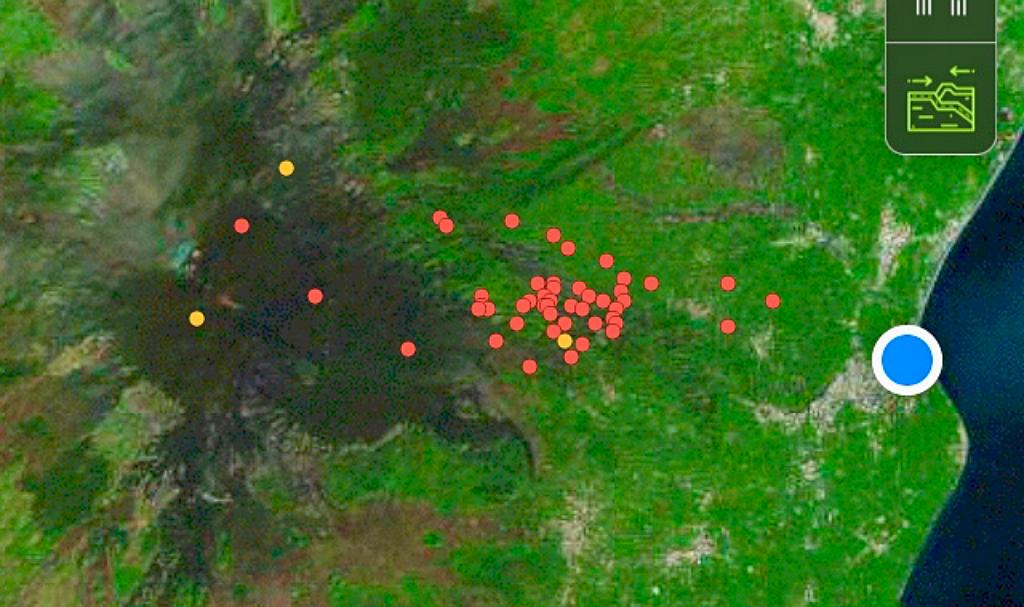 Etna, seismes du 24 décembre 2021