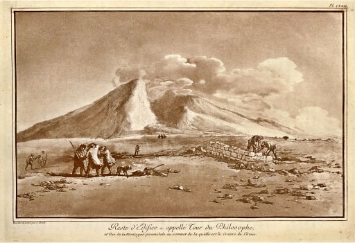 Jean-Pierre Houël - Tour du Philosophe (Torre del Filosofo) Sommet Etna