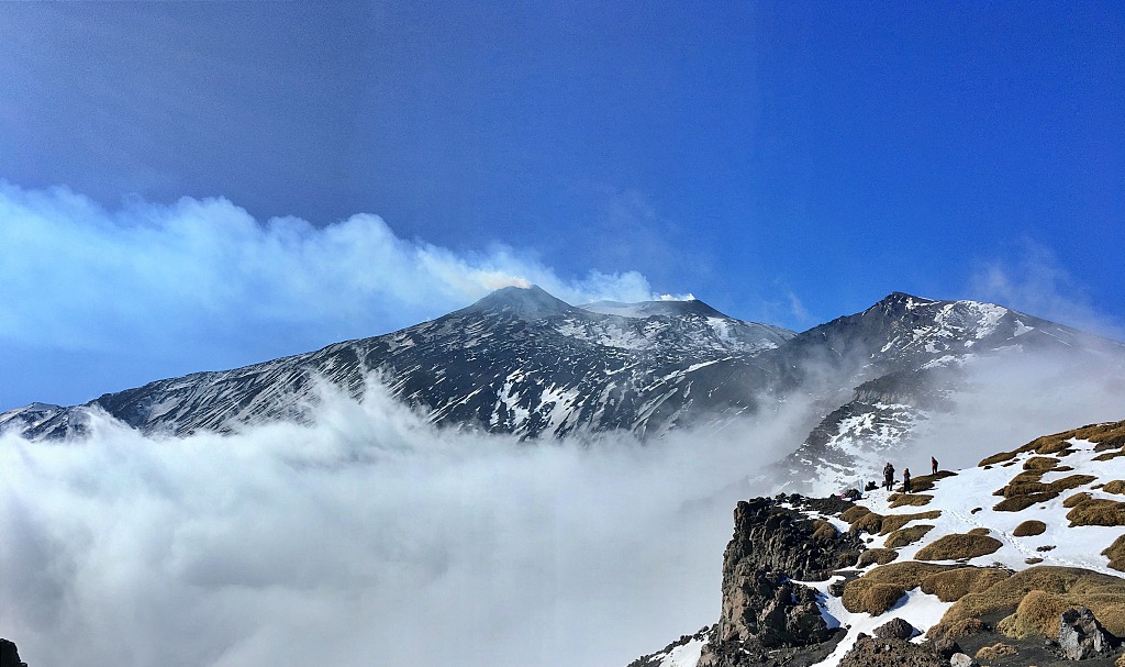 Randonnée Etna Trail, Valle del Bove, vue du Sommet de l'Etna