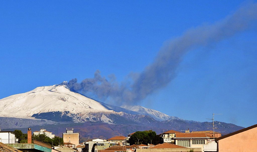 Le Volcan Etna en éruption, janvier 2021