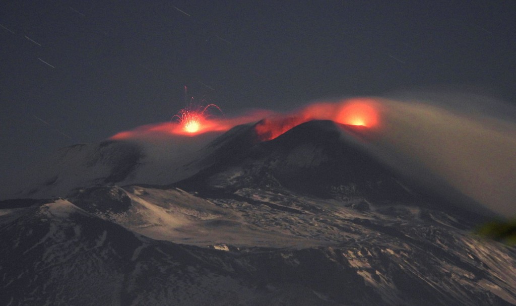 Volcan Etna éruption janvier 202, Sicile