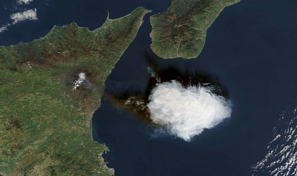 28-02-2021, Etna éruption image satellite