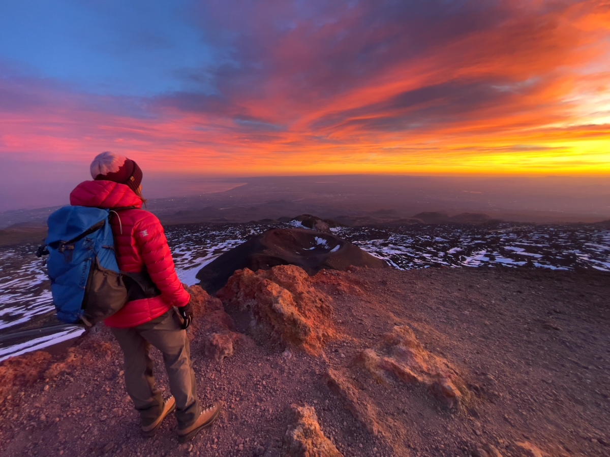 volcan etna crepuscule