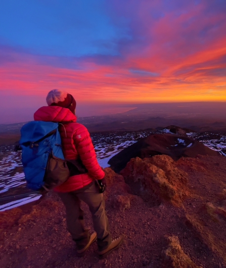 Rando Etna Coucher de Soleil