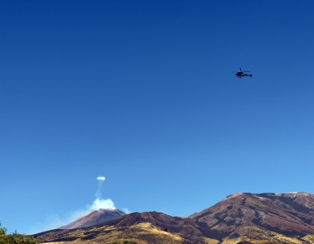 etna sommet helicoptere cratere sud est