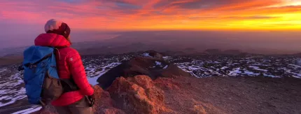 Rando Etna Coucher de Soleil