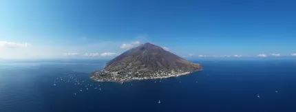 Helicopter tour of Stromboli