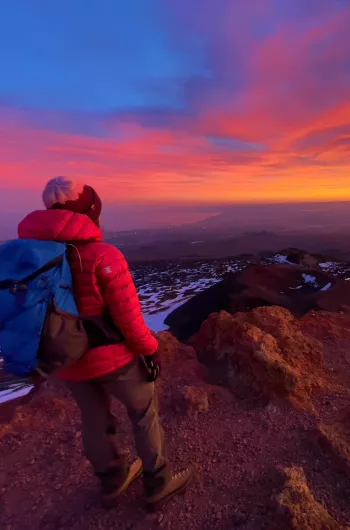 Rando Etna Coucher de Soleil